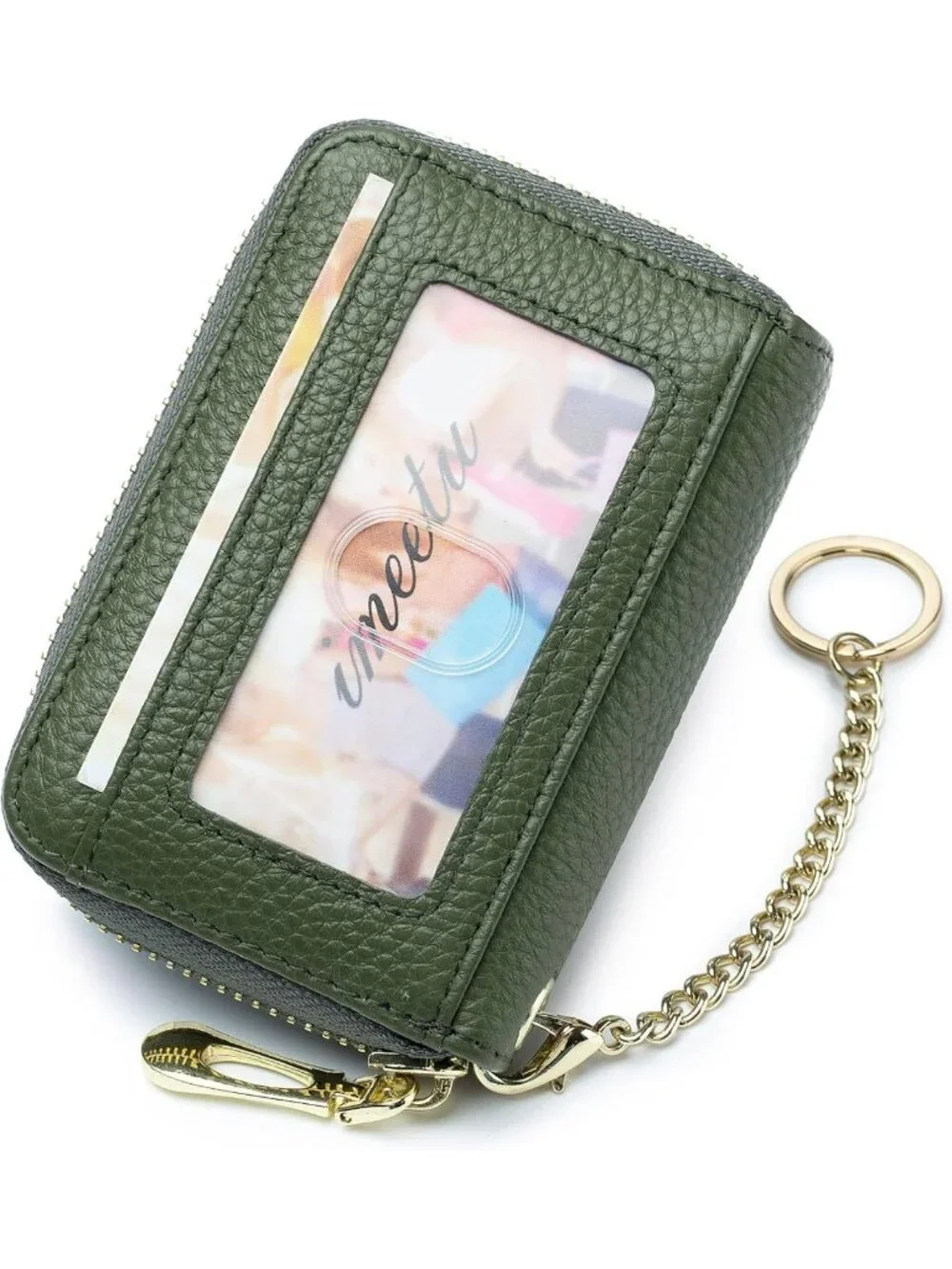 RFID Small Leather Card Wallet for Women - Stylish Credit Card Holder Case